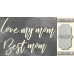 Чипборд Love my mom, best mom 10х20 см №451