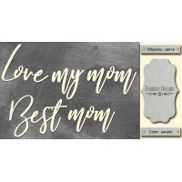 Чипборд Love my mom, best mom 10х20 см №451