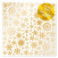 Ацетатний лист із золотим візерунком Golden Snowflakes, 30,5 см х 30,5 см (Сніжинки)