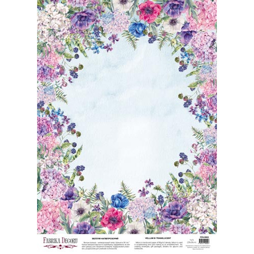 Деко веллум (лист кальки с рисунком) Night Garden, 29х29 см
