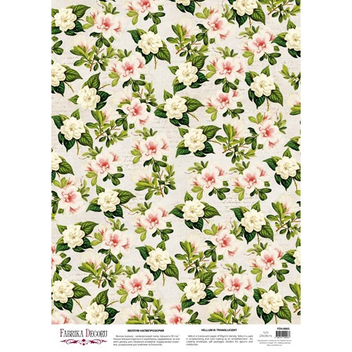 Деко веллум (лист кальки с рисунком) Rose garden, 29х29 см