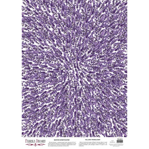 Деко веллум (лист кальки с рисунком) Lavender provence, 29х29 см