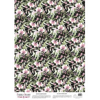 Деко веллум (лист кальки с рисунком) Wild Orchid, 29х29 см