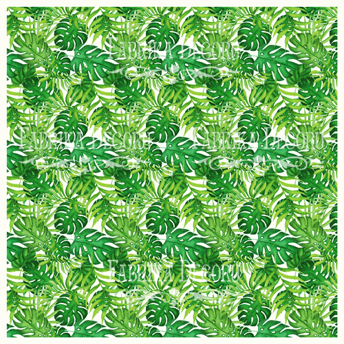 Деко веллум (лист кальки с рисунком) Green Wild Tropics, 29х29 см