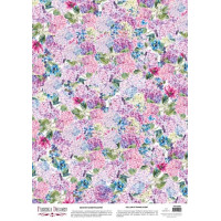 Деко веллум (Лист кальки з малюнком) Гортензія, 29х29 см