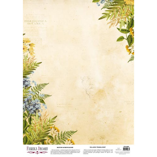 Деко веллум (лист кальки с рисунком) Botany Spring, 29х29 см