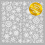 Ацетатний лист з білим візерунком White Snowflakes 30,5х30,5 см (Сніжинки)