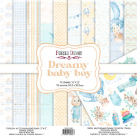 Набор скрапбумаги Мечтательный Малыш Dreamy baby boy 30,5x30,5 см, 10 листов