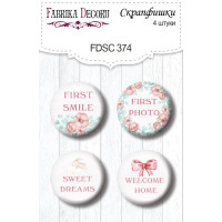 Скрапфишки набор 4шт Dreamy baby girl EN (англ) №374