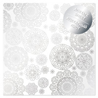 Ацетатний лист із фольгуванням Silver Napkins 30,5х30,5 см (Серветки)