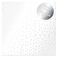 Ацетатний лист із фольгуванням Silver Drops 30,5х30,5 см (Краплі)