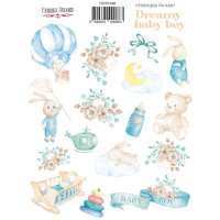 Набор наклеек (стикеров) 16 шт Dreamy baby boy №086 Мечтательный Малыш Мальчик