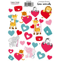 Набір наклейок (стікерів) 23 шт Love animals №088 Любов до Тварин