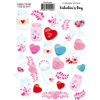 Набір наклейок (стікерів) 26 шт Valentines day №094 День Святого Валентина
