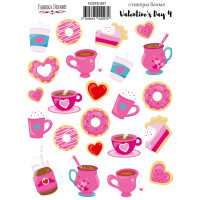 Набор наклеек (стикеров) 23 шт Valentines day 4 №097 День Святого Валентина 4