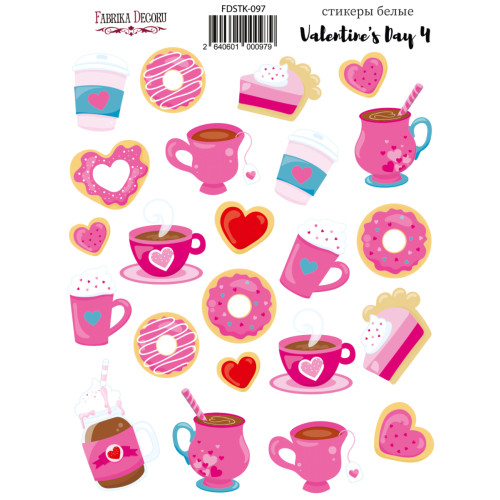 Набір наклейок (стікерів) 23 шт Valentines day 4 №097 День Святого Валентина 4