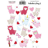 Набор наклеек (стикеров) 22 шт Valentines day 6 №098 День Святого Валентина 6