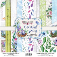 Набір скраппаперу Колірна Весна Colorful spring 20x20 см, 10 аркушів