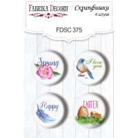 Скрапфишки набор 4шт Colorful spring EN (англ) №375