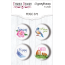 Скрапфішки набір 4шт Colorful spring EN (англ) №375
