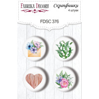 Скрапфішки набір 4шт Colorful spring №376