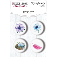 Скрапфішки набір 4шт Colorful spring 1 №377