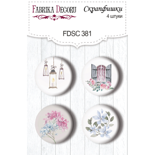Скрапфишки набор 4шт Shabby love 1 №381