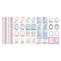 Набор полос с картинками для декорирования Shabby love 5 шт 5х30,5 см