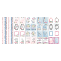 Набір смуг з картинками для декорування Shabby love 5 шт 5х30,5 см