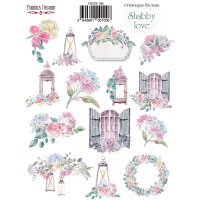 Набір наклейок (стікерів) 14 шт Shabby love №100 Зношене Кохання Набір наклейок (стікерів) 14 шт Shabby love №100 Зношене Кохання