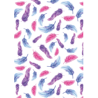 Оверлей Перья Разноцветные (Multicolored Feathers) 21х29,7 см