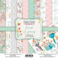 Набор скрапбумаги Аромат Весны (Scent of spring) 20x20 см, 10 листов