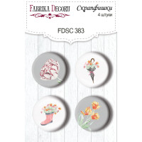 Скрапфішки набір 4шт Scent of spring №383