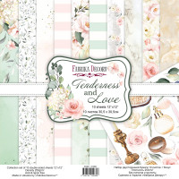 Набір скраппаперу Ніжність та Кохання (Tenderness and love) 30,5x30,5 см, 10 листів