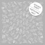 Ацетатный лист с белым узором White Branches 30,5х30,5 см (ветви)
