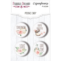 Скрапфішки набір 4шт Tenderness and love EN (англ) №387