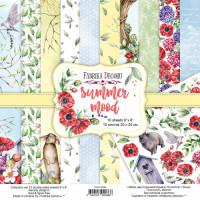 Набір скраппаперу Літній Настрій (Summer mood) 20x20 см, 10 аркушів