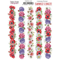 Набір наклейок (стікерів) 5 шт Summer flowers №119 Літні Квіти