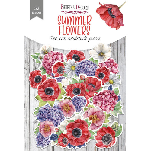Набор высечек коллекция Summer flowers 52 шт