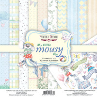 Набор скрапбумаги Мой Маленький Мышонок Мальчик My little mousy boy 30,5x30,5 см, 10 листов