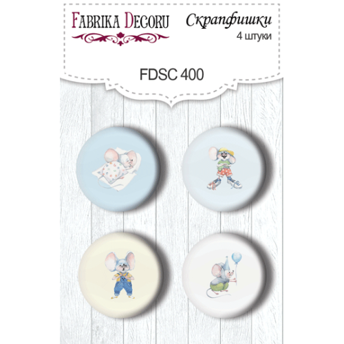 Скрапфишки набор 4шт My little mousy boy №400