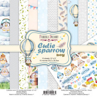 Набор скрапбумаги Воробушек Мальчик Cutie sparrow boy 30,5x30,5 см, 10 листов