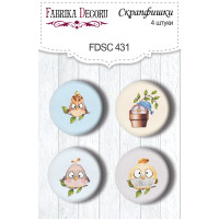 Скрапфішки набір 4шт Cutie sparrow boy №431