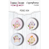 Скрапфишки набор 4шт Cutie sparrow girl №434