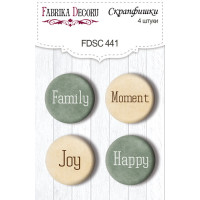 Скрапфішки набір 4шт Family Heritage EN (англ) №441