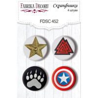Скрапфишки набор 4шт Military style №452