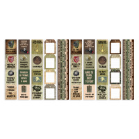 Набір смуг з картинками для декорування Military style 5 шт 5х30,5 см