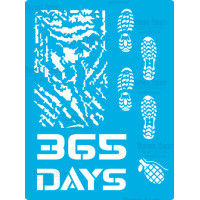 Трафарет багаторазовий 15x20 см Military style №364