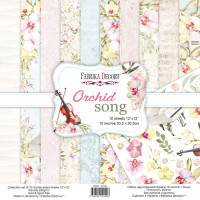 Набір скраппаперу Пісня Орхідеї Orchid song 30,5x30,5 см, 10 аркушів