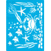 Трафарет многоразовый 15x20 см Морское дно №372